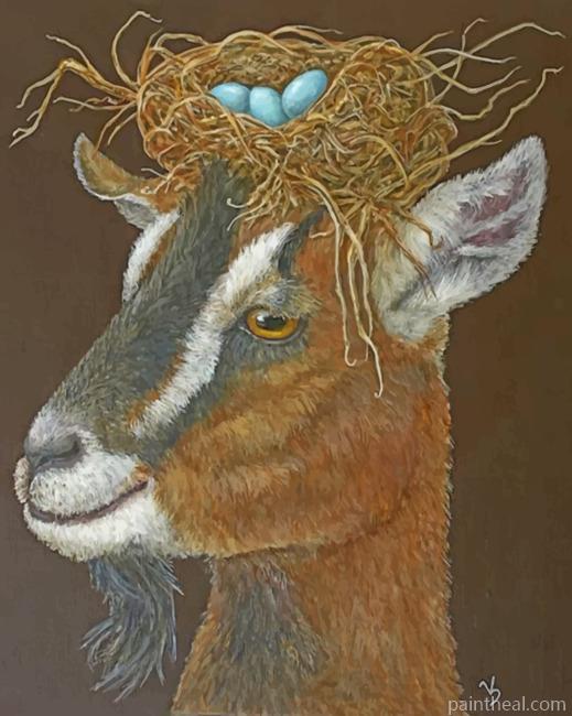 Aesthetic Goat Painting By Numbers Kits
