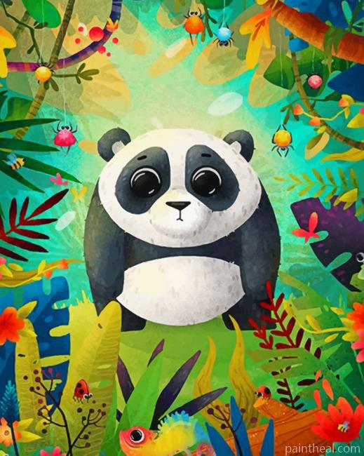 Adorable Panda Painting By Numbers Kits
