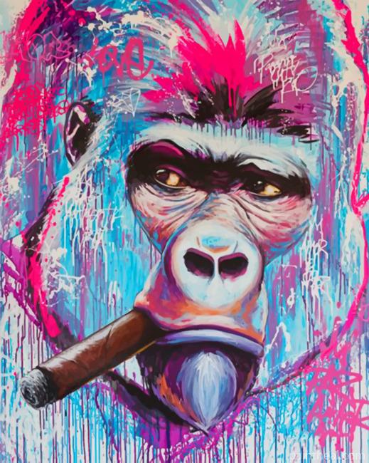 Abstract Gorilla Painting By Numbers Kits