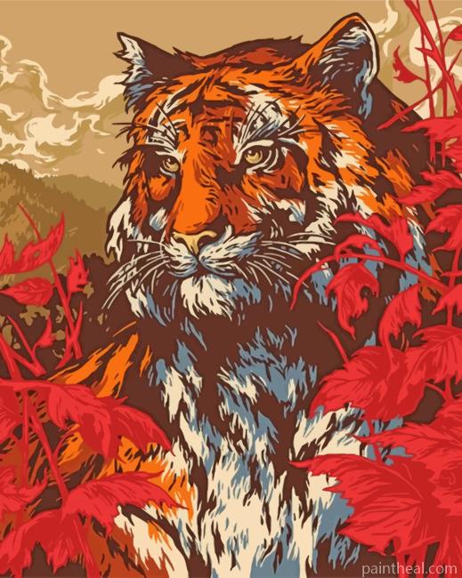 Tiger Illustration Painting By Numbers Kits