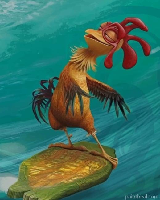 Chicken Surfing Painting By Numbers Kits