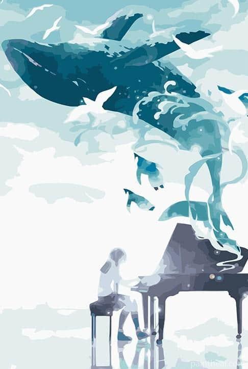 Blue Whale Dancer Painting By Numbers Kits