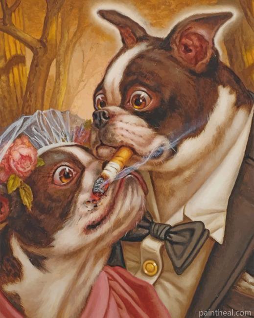 Bulldogs Family Painting By Numbers Kits