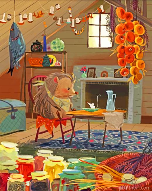 Sad Hedgehog Painting By Numbers Kits
