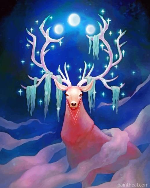 Moon Guardian Stag Painting By Numbers Kits
