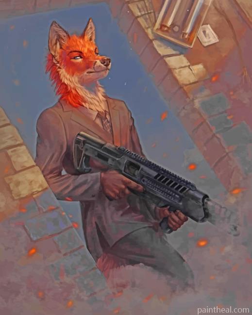 Gangster Fox Painting By Numbers Kits