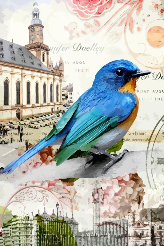 Mountain Bluebird Painting By Numbers Kits
