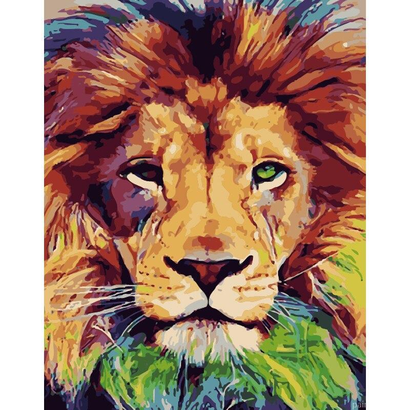 Strong Power Lion Painting By Numbers Kits