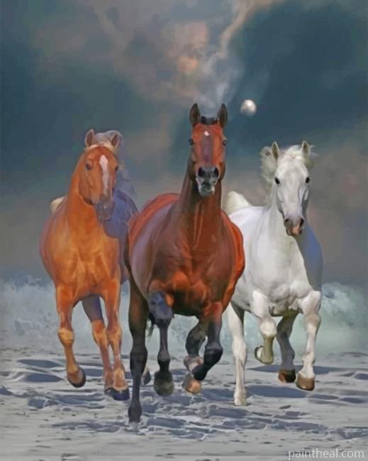 Aesthetic Horses Painting By Numbers Kits