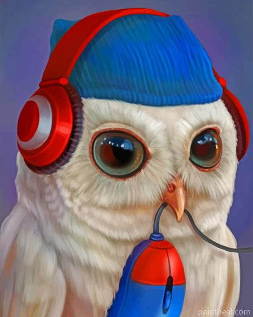 Gamer Owl Painting By Numbers Kits