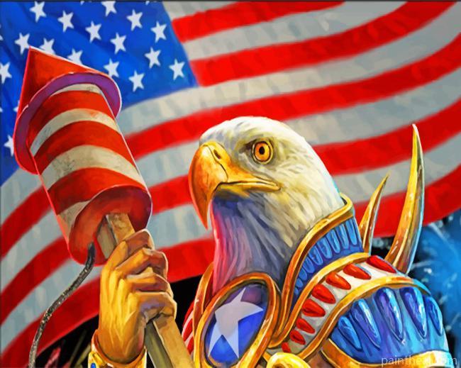Patriotic Eagle Painting By Numbers Kits