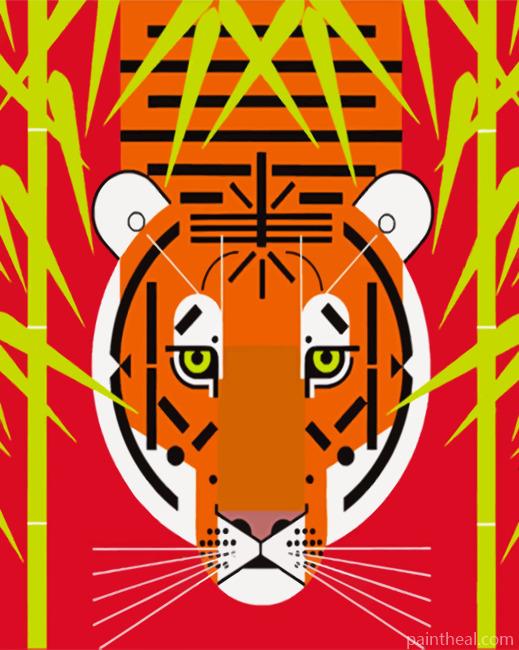 Tiger Charley Harper Painting By Numbers Kits