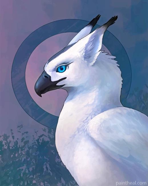 White Griffin Painting By Numbers Kits