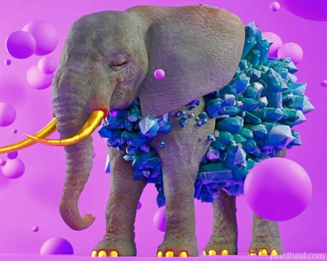 Crystallized Elephant Painting By Numbers Kits