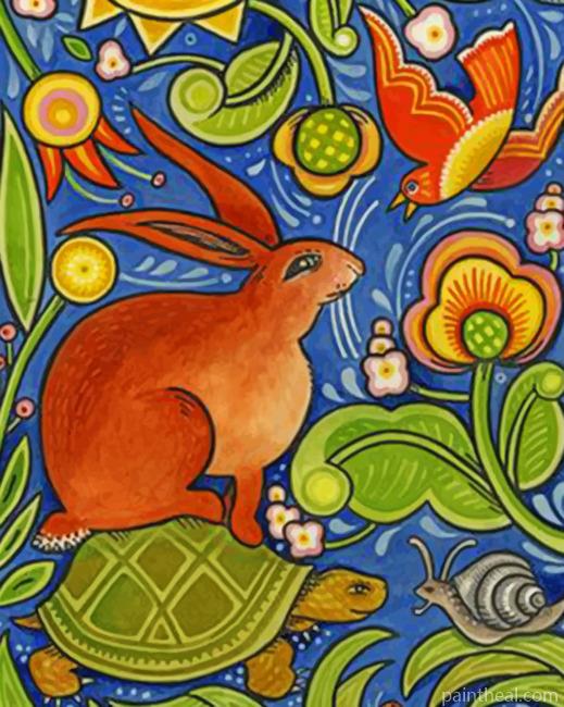 Folk Animals Painting By Numbers Kits