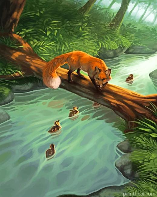 Fox Animal Painting By Numbers Kits