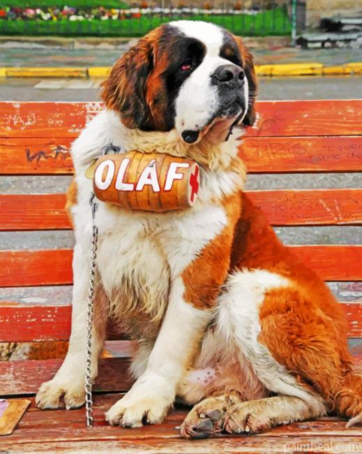 Olaf Saint Bernard Painting By Numbers Kits