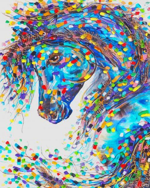Colorful Painting Horse Painting By Numbers Kits