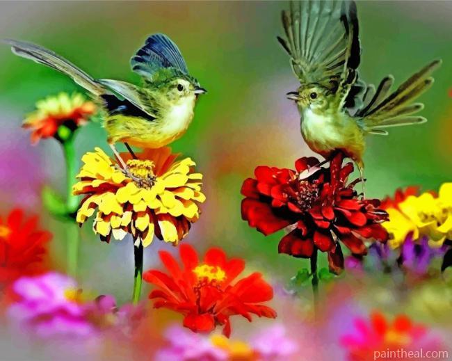 Flowers And Birds Painting By Numbers Kits