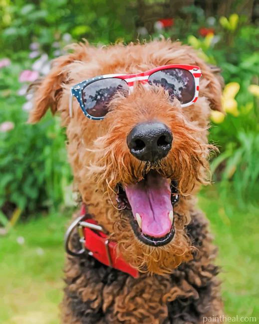 Cool Airedale Terrier Painting By Numbers Kits