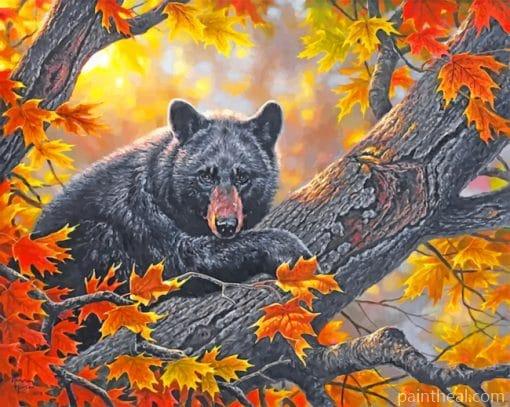 Black Bear On Tree – 5D Diamond Paintings Painting By Numbers Kits