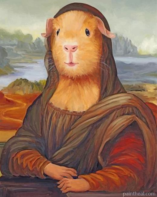 Mona Lisa Guinea Pig Painting By Numbers Kits