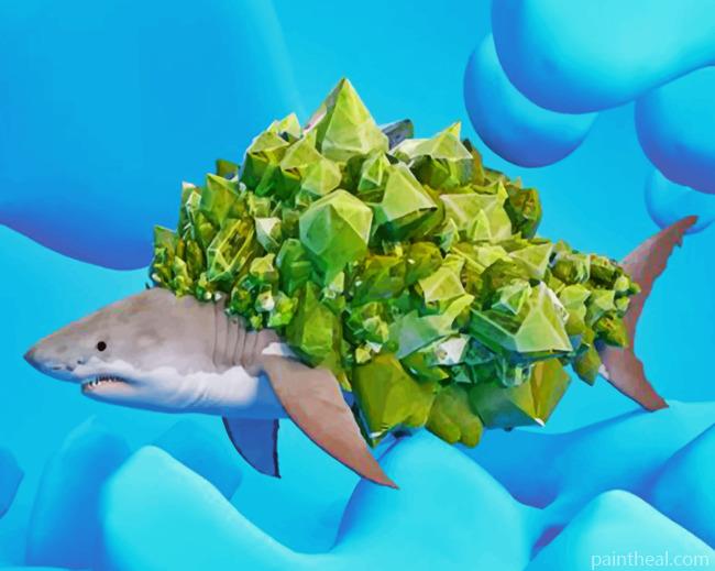Crystallized Shark Painting By Numbers Kits