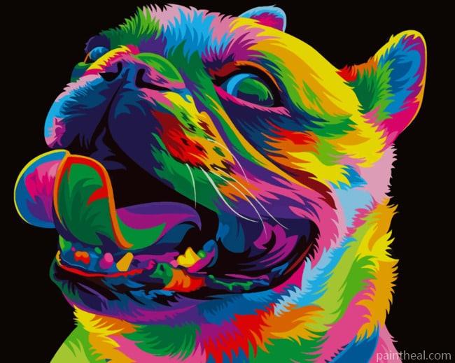 Pop Art Pitbull Painting By Numbers Kits