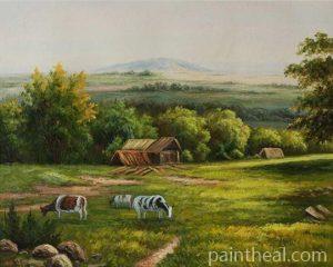 Cow Farm Painting By Numbers Kits