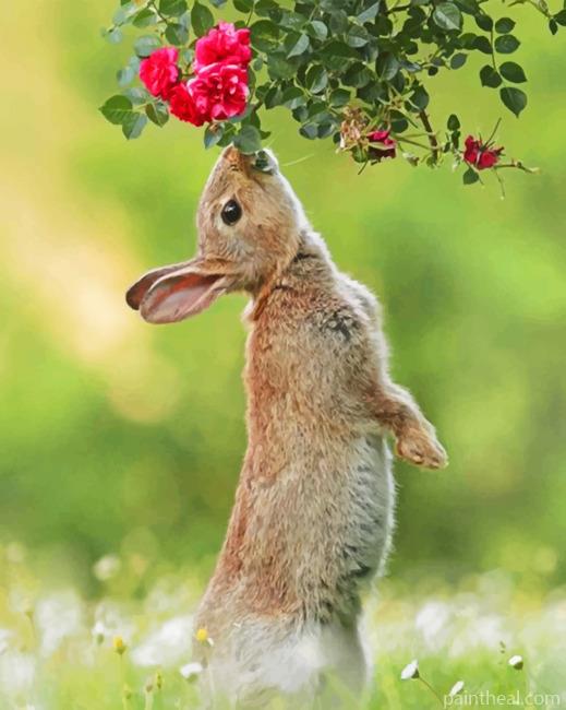 Cute Hare Painting By Numbers Kits