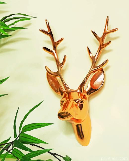 Tropical Deer Head Painting By Numbers Kits