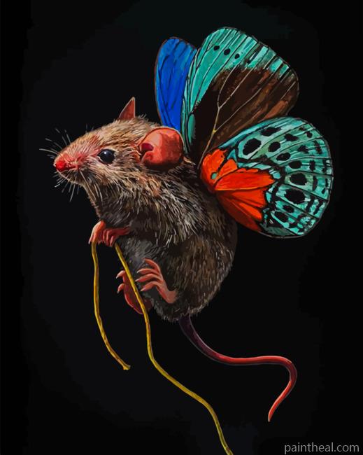 Flying Mouse Painting By Numbers Kits