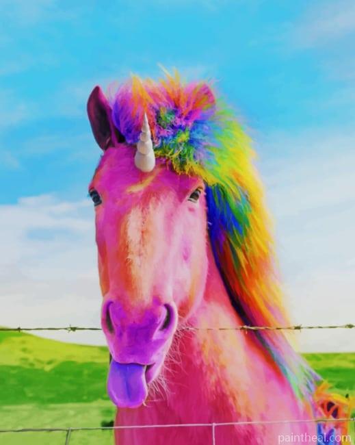Rainbow Horse Painting By Numbers Kits