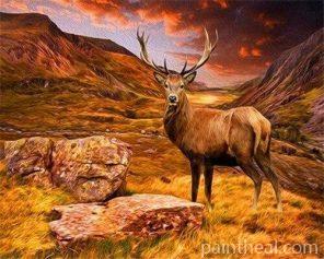 Wild Deer – 5D Diamond Painting Painting By Numbers Kits