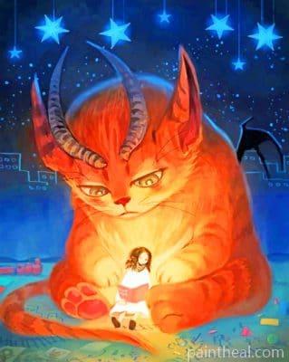 Giant Devil Cat Painting By Numbers Kits