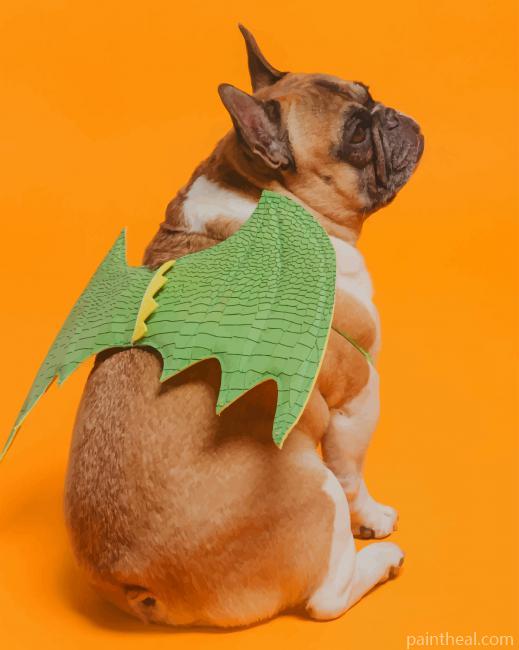 Dog With Dragon Wings Painting By Numbers Kits
