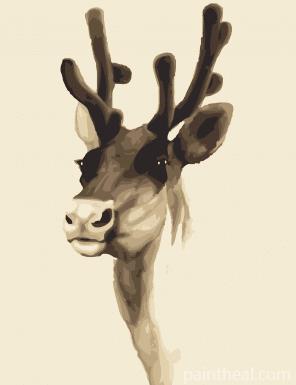 Elk Moose Head Painting By Numbers Kits