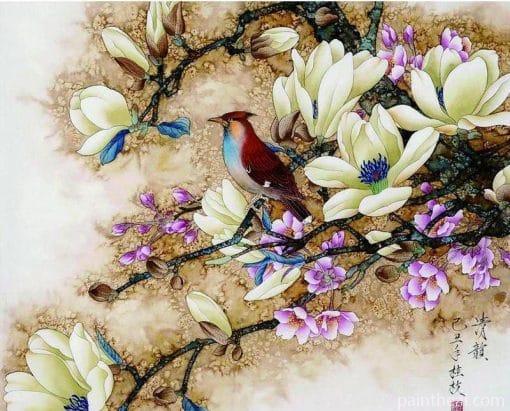 Flowers And Bird Painting By Numbers Kits