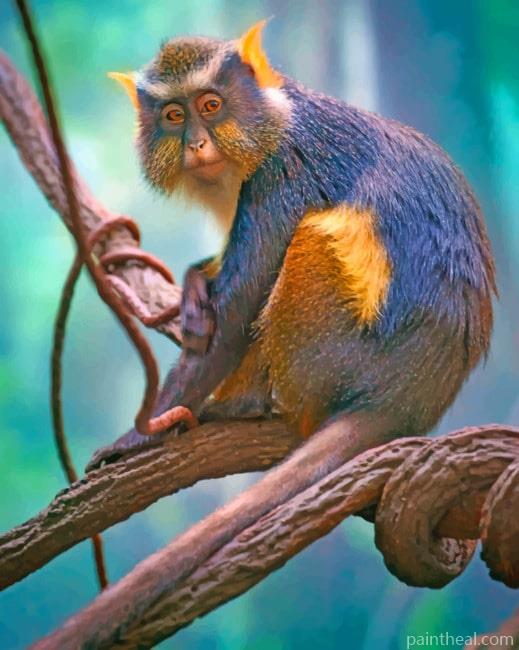 Wolf's Mona Monkey Painting By Numbers Kits