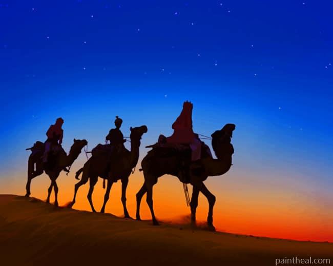 Desert Camels Painting By Numbers Kits