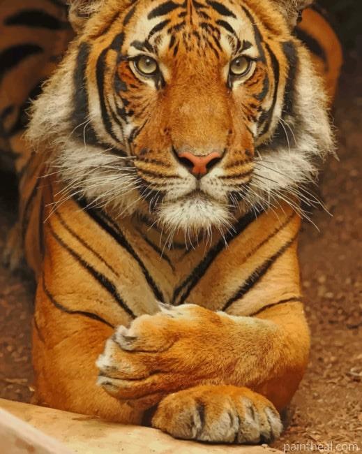 Tiger In Taronga Zoo Painting By Numbers Kits
