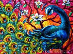 Colorful Peacock Painting By Numbers Kits