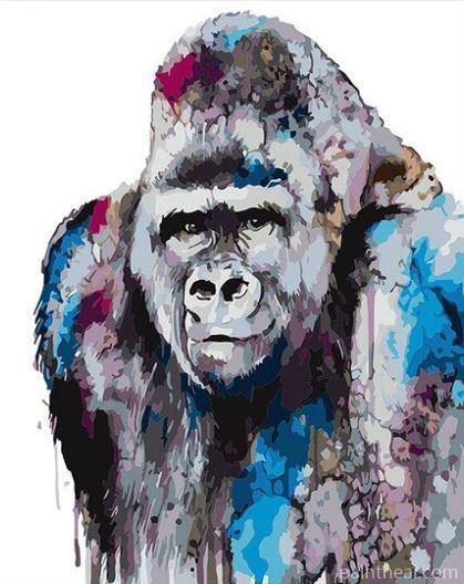 Gorilla Art – 5D Diamond Painting Painting By Numbers Kits