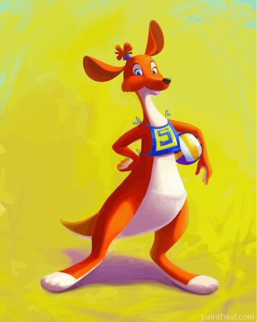 Cute Kangaroo Painting By Numbers Kits