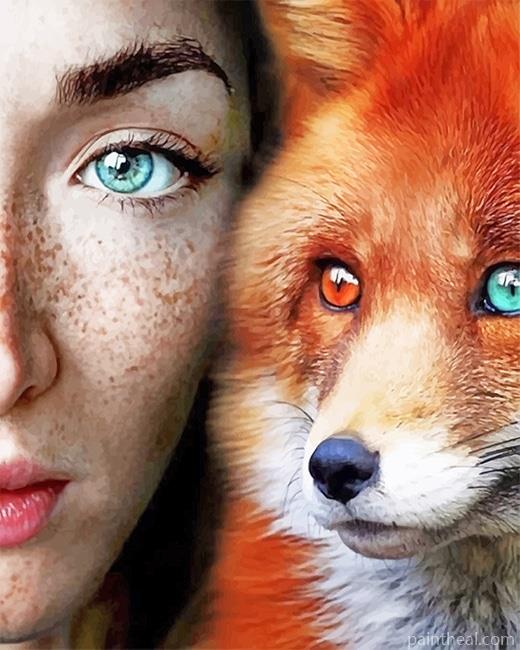 Fox Woman Painting By Numbers Kits
