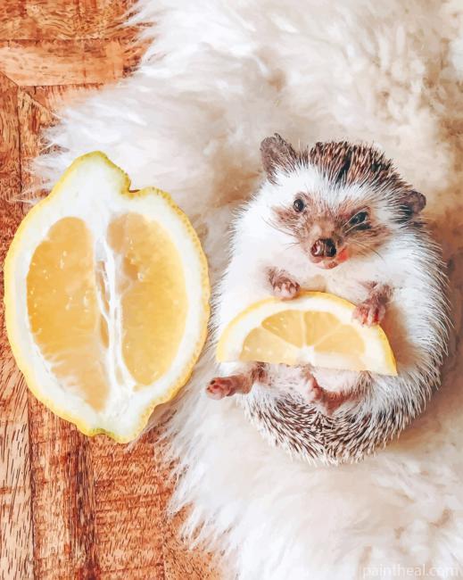 Hedgehog Lemon Painting By Numbers Kits