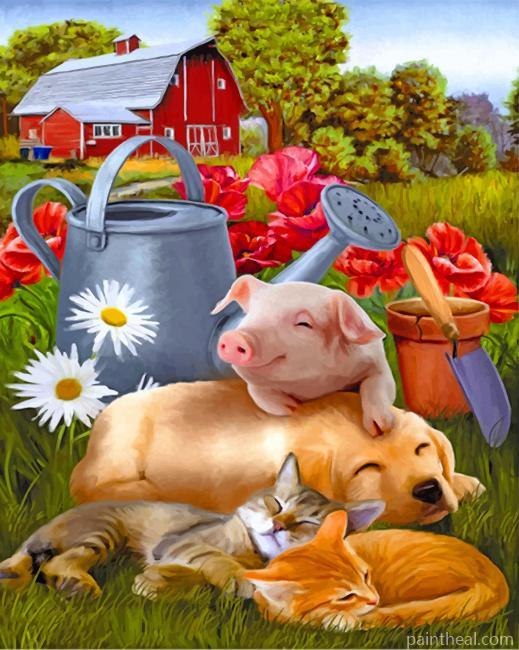 Happy Animals Painting By Numbers Kits