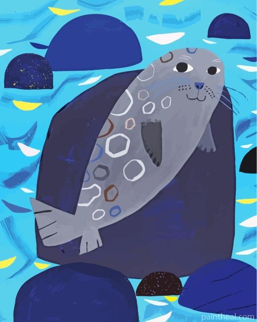 Aesthetic Seal Painting By Numbers Kits