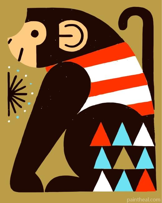 Cute Monkey Painting By Numbers Kits