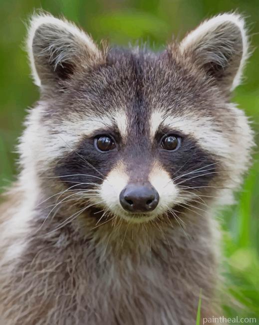 Cute Raccoon Animal Painting By Numbers Kits